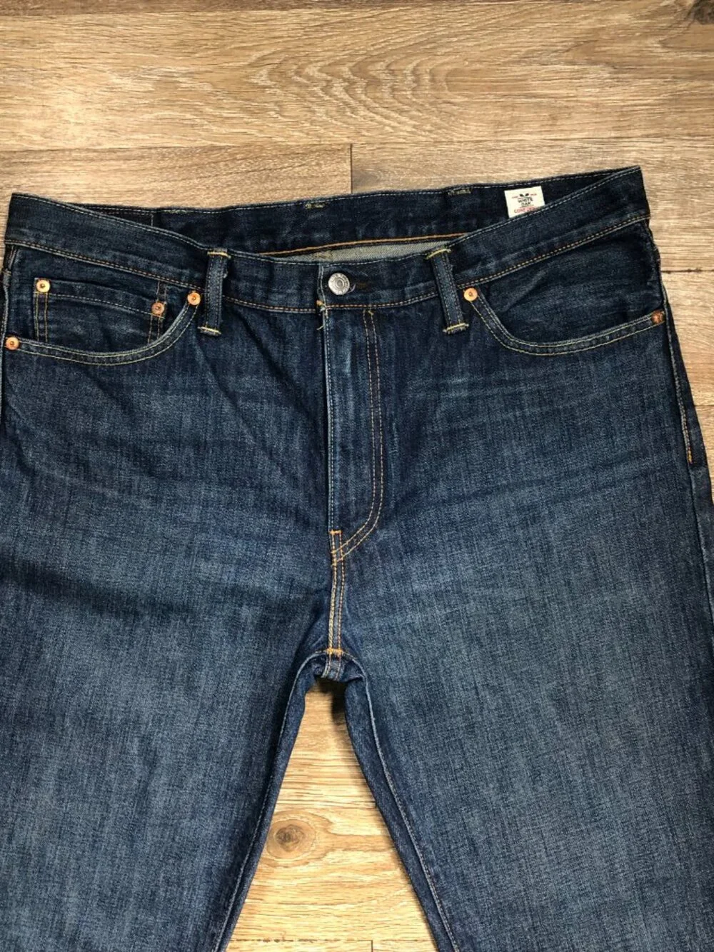 Levis 511 Jeans Mens Tag 38x32 White Oak Cone Denim Dark Blue USA Actual 38x32